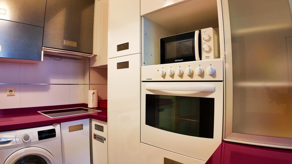 Kitchen or kitchenette, dishwasher, oven, pet friendly, stove, washing machine, dryer