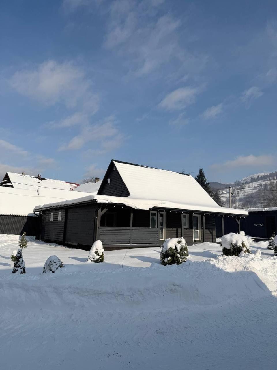 Property building, Day, Winter, Mountain view
