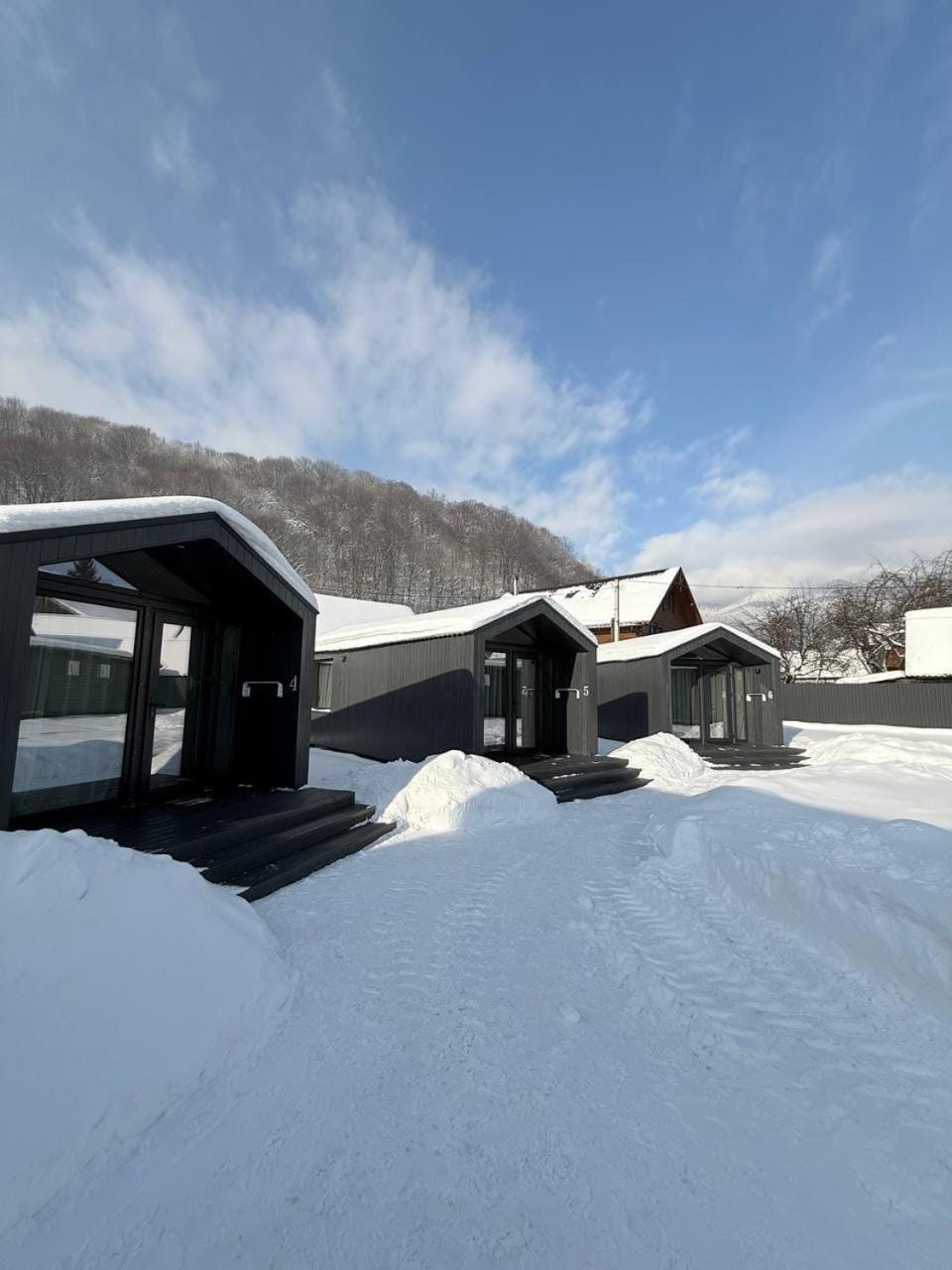 Property building, Day, Natural landscape, Winter, Mountain view
