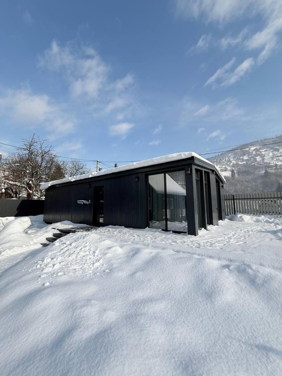 Property building, Day, Winter, Mountain view