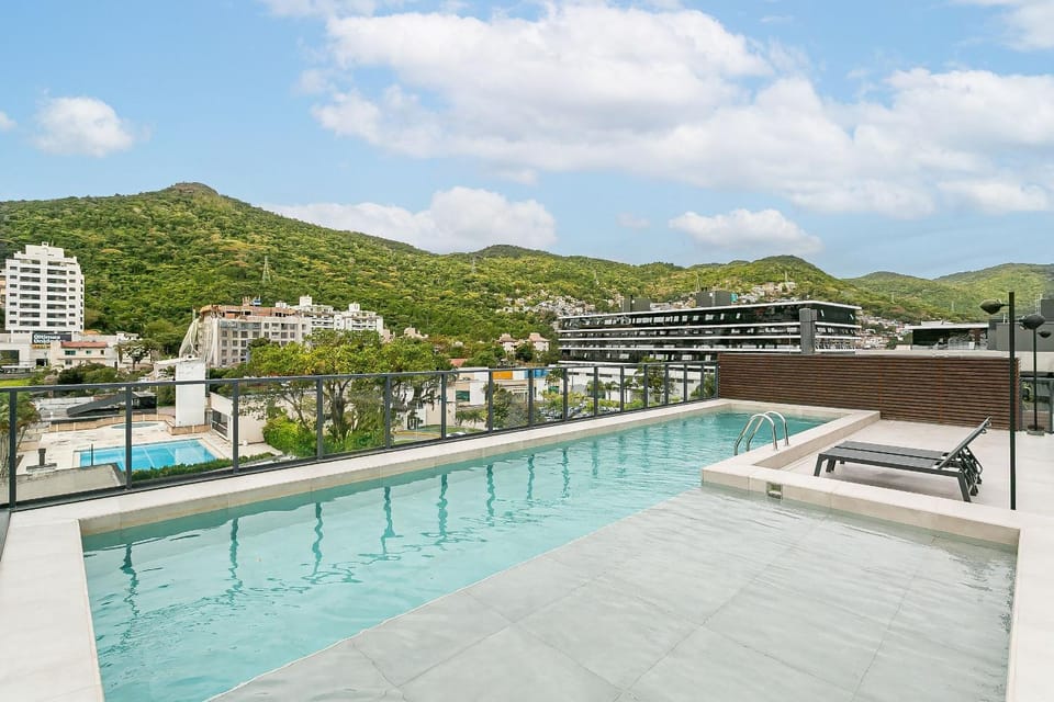 Nearby landmark, Day, Natural landscape, Mountain view, Pool view, Swimming pool, sunbed