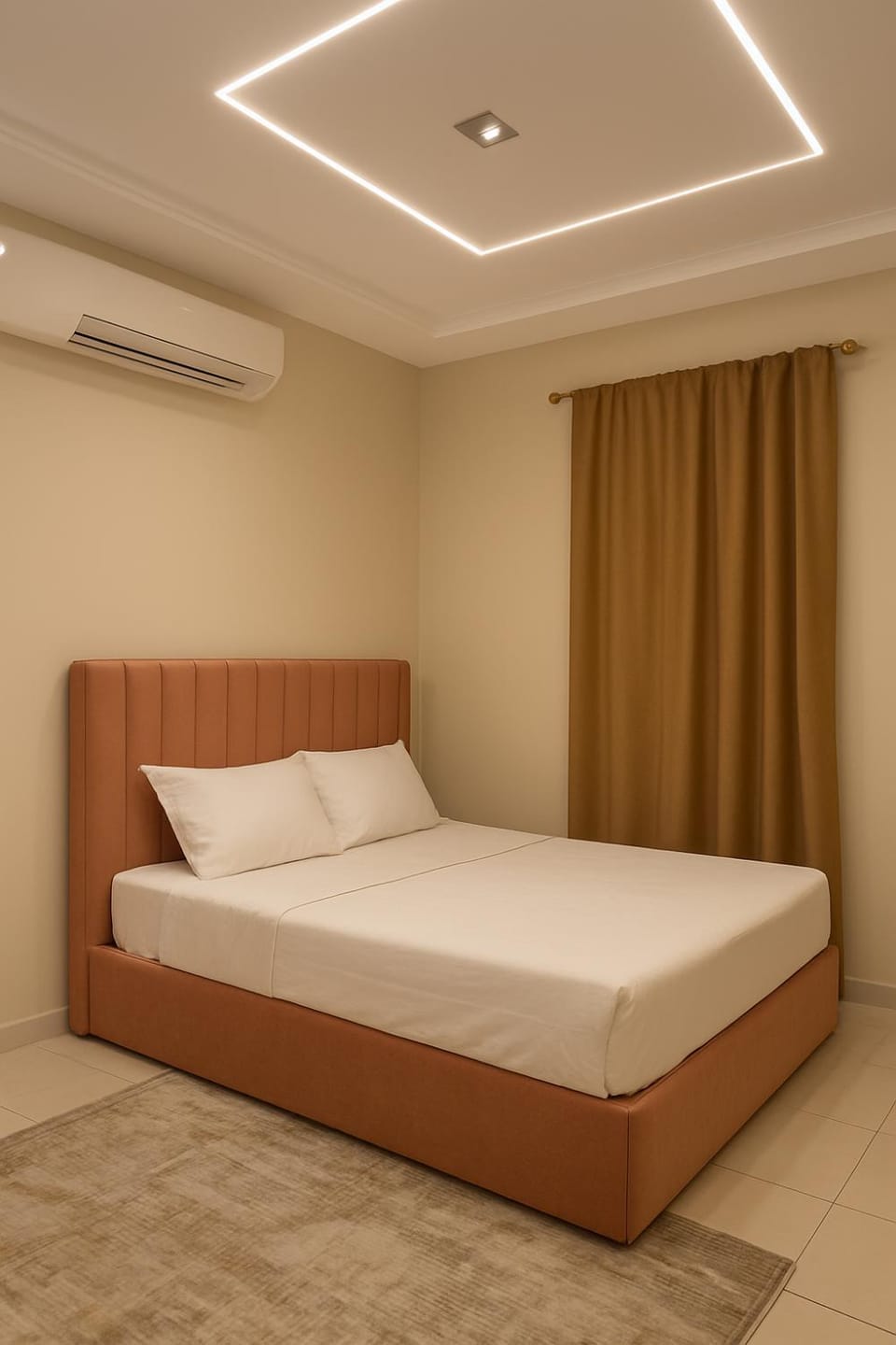 Bed, Bedroom, air conditioner