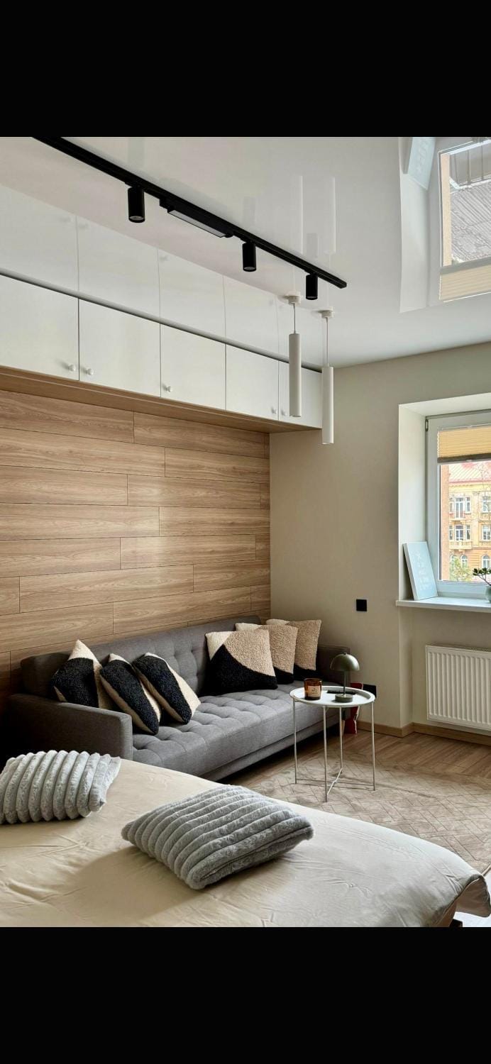 Bed, Living room, Bedroom