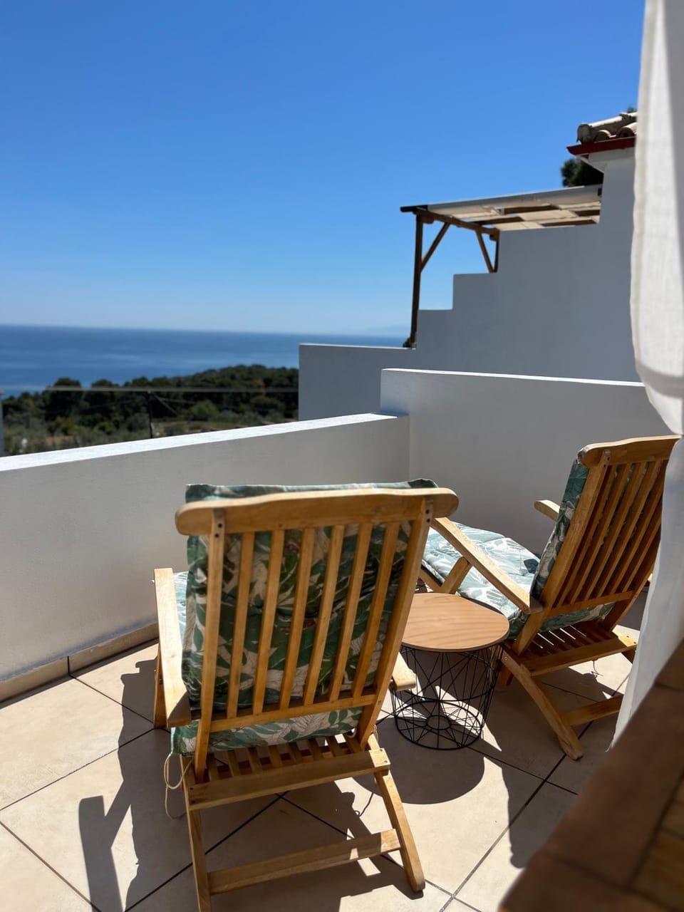 View (from property/room), Balcony/Terrace, Sea view, sunbed