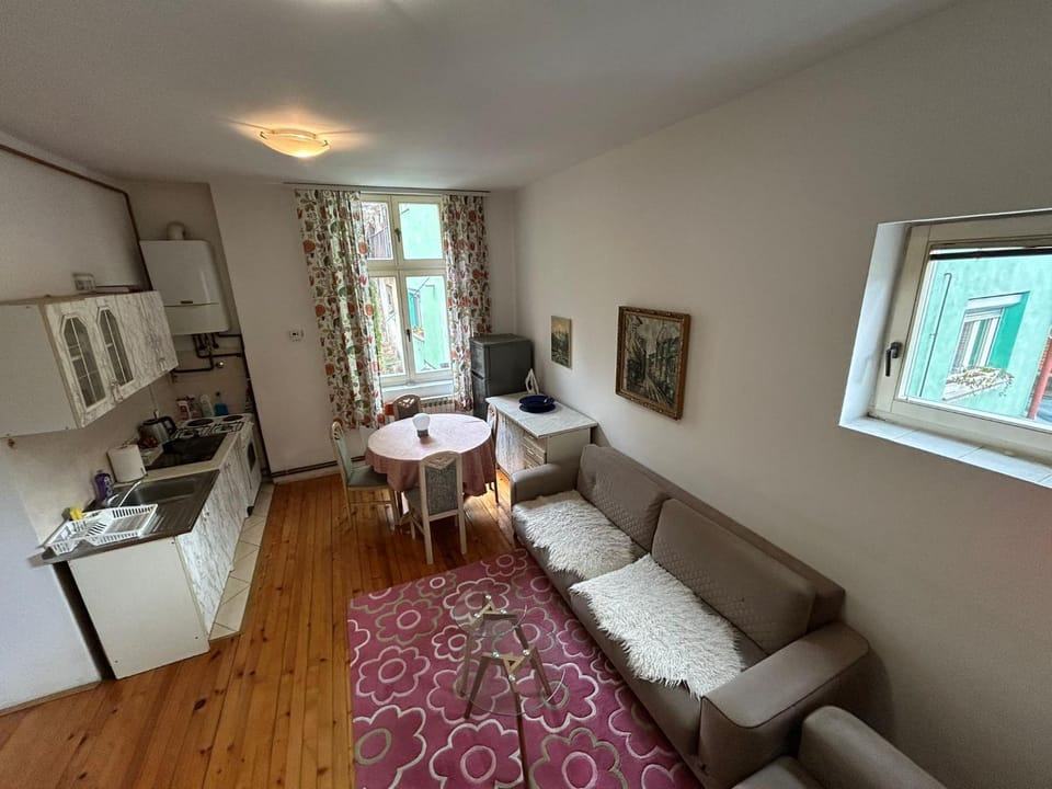 Kitchen or kitchenette, Living room, Seating area, Dining area, pet friendly, stove