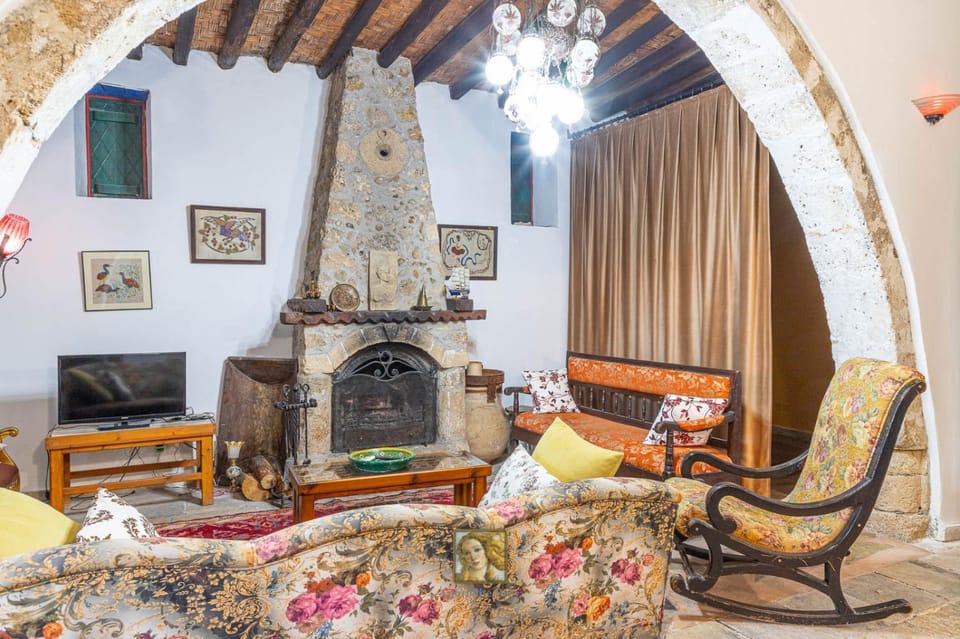 Seating area, fireplace, fireplace
