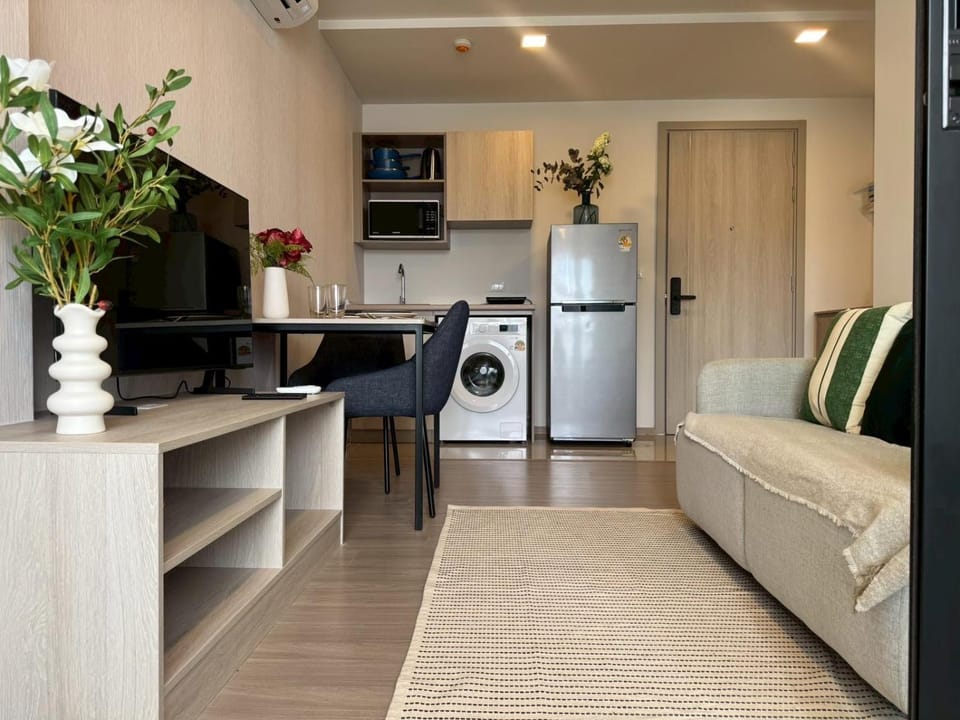 Living room, kitchen