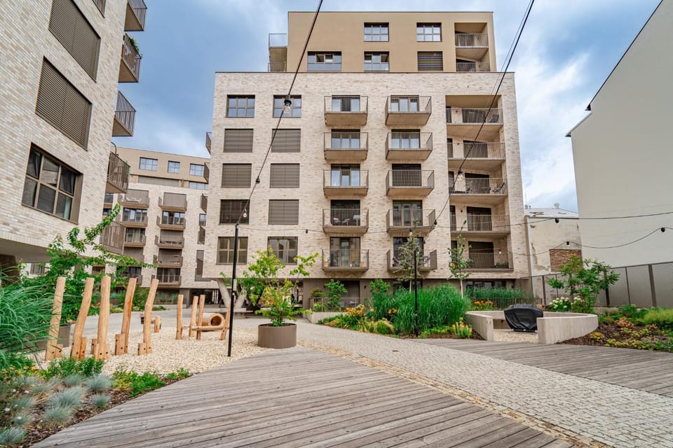 Property building, Children play ground, Garden view
