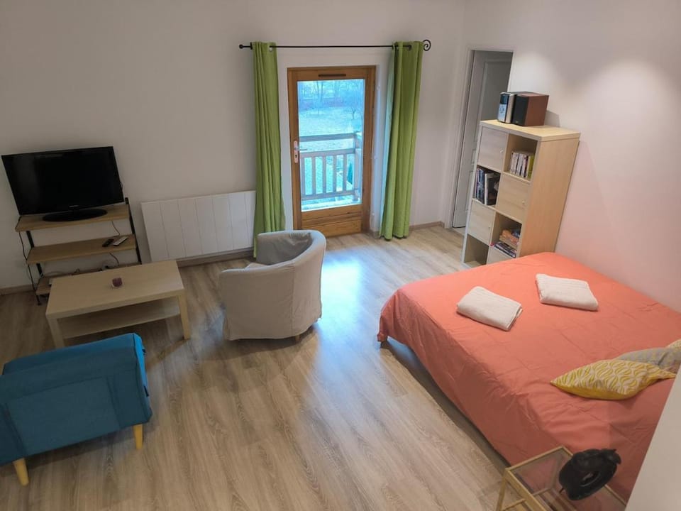 Bed, Photo of the whole room, Seating area, towels