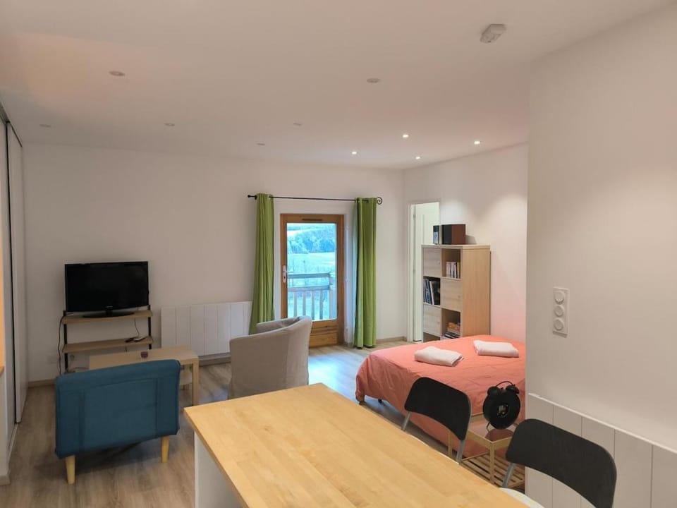 Bed, TV and multimedia, Living room, Dining area