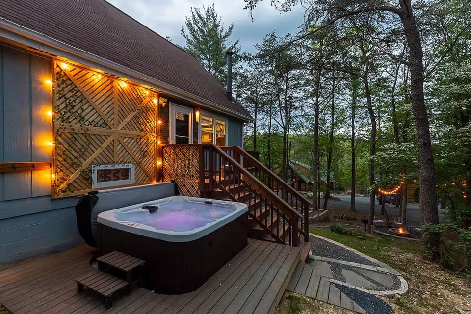 Night, Natural landscape, Winter, Hot Tub, Spa and wellness centre/facilities, Open Air Bath