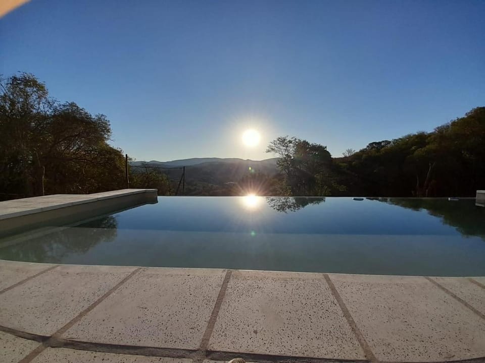 Natural landscape, Mountain view, Swimming pool, Sunset