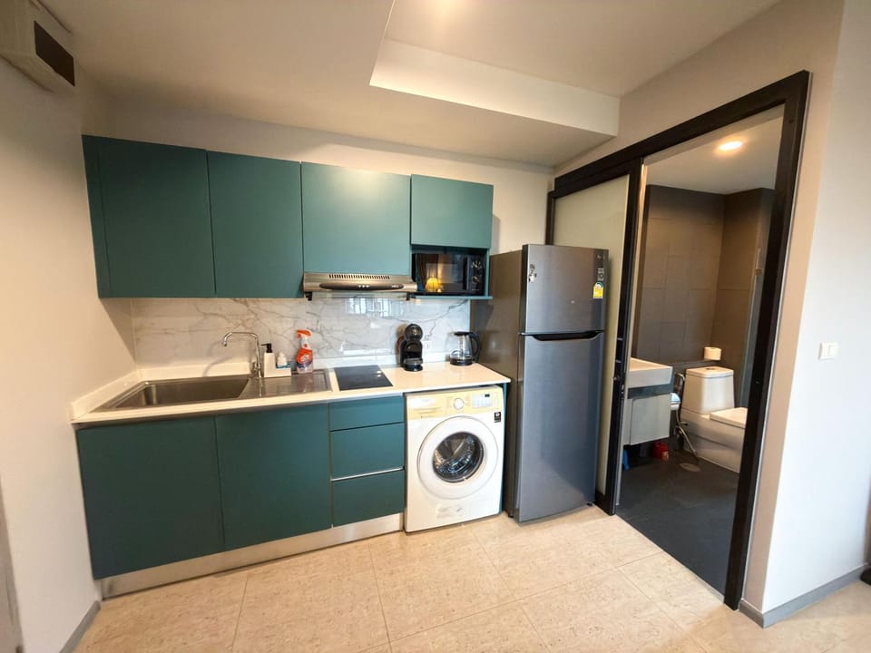 Coffee/tea facilities, Kitchen or kitchenette, stove, washing machine, kitchen