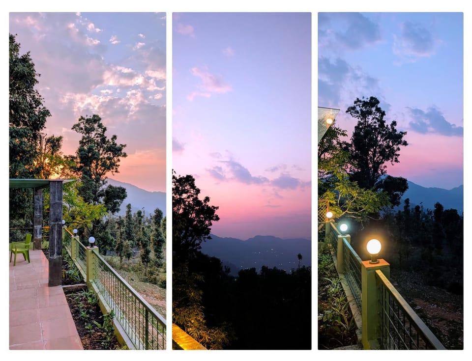 Summer, Mountain view, Sunset
