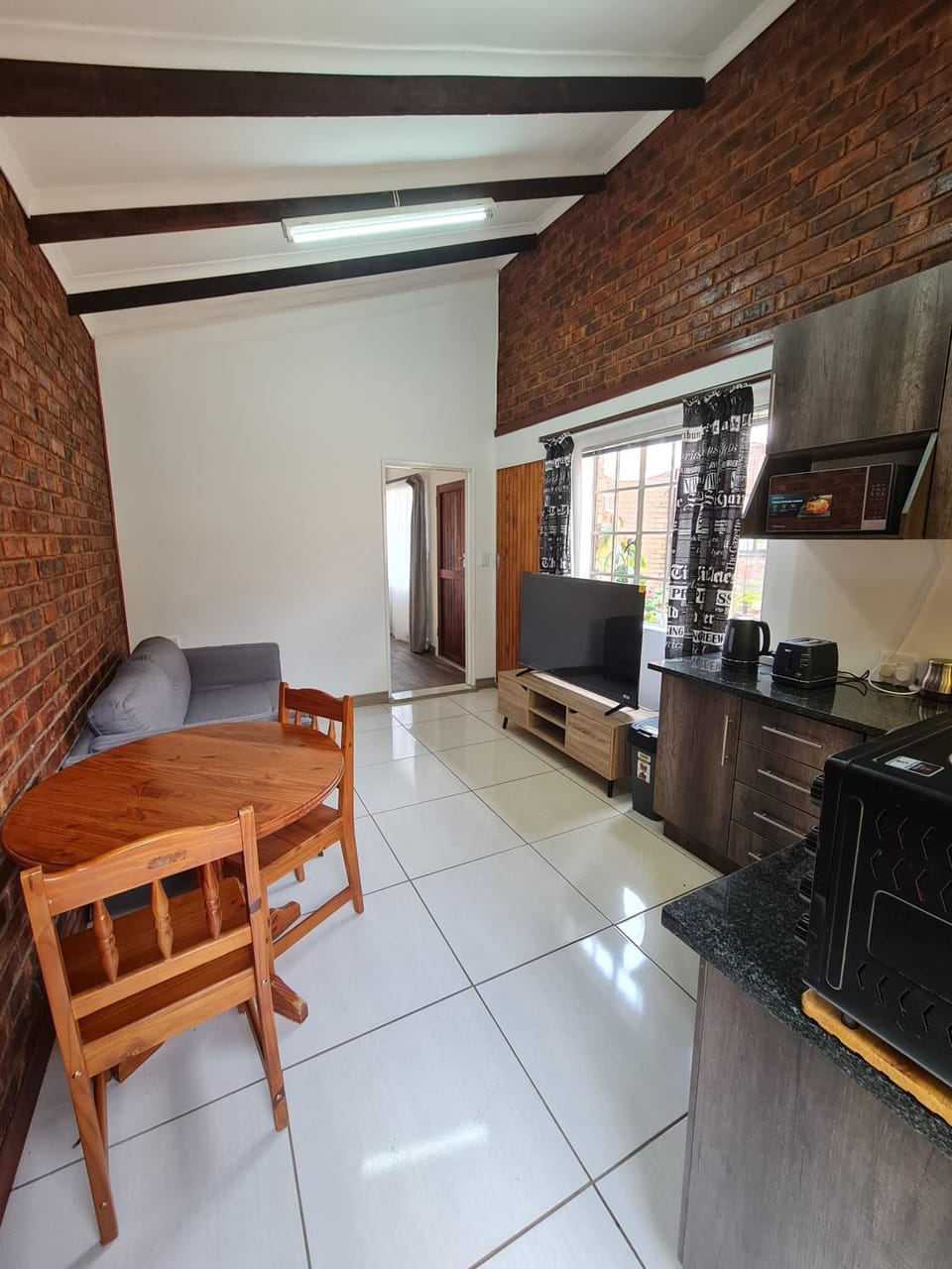 Living room, kitchen