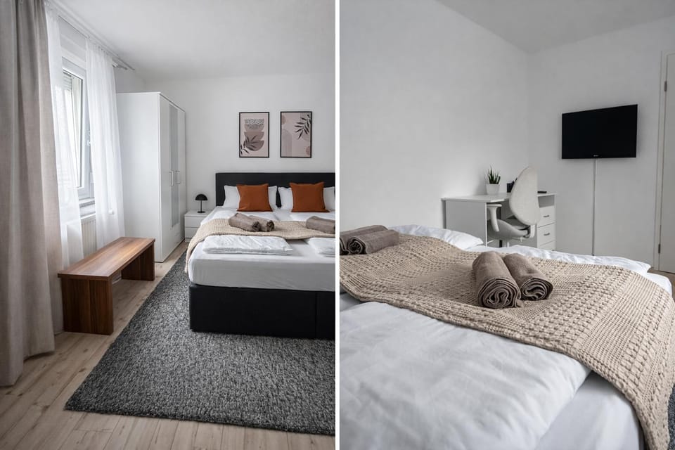 Bed, Bedroom, cot, wardrobe