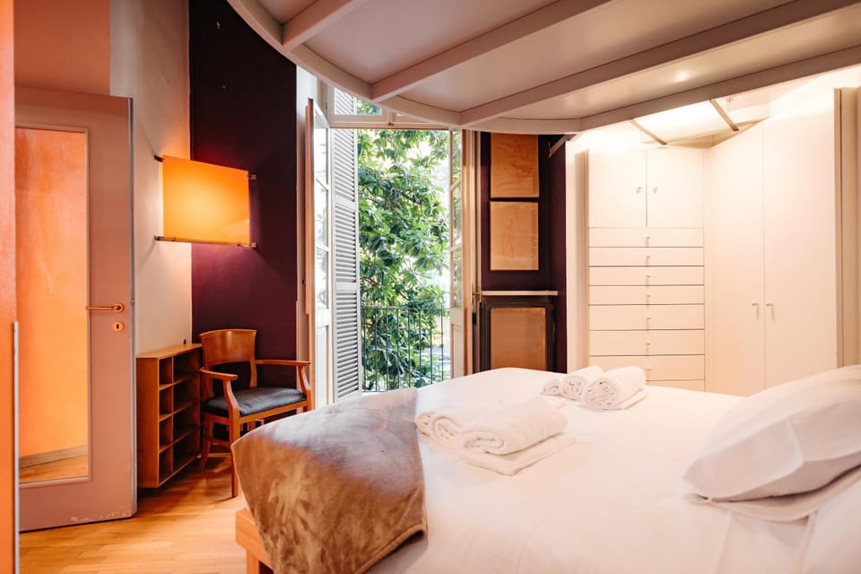 Bed, Photo of the whole room, Bedroom, towels, wardrobe