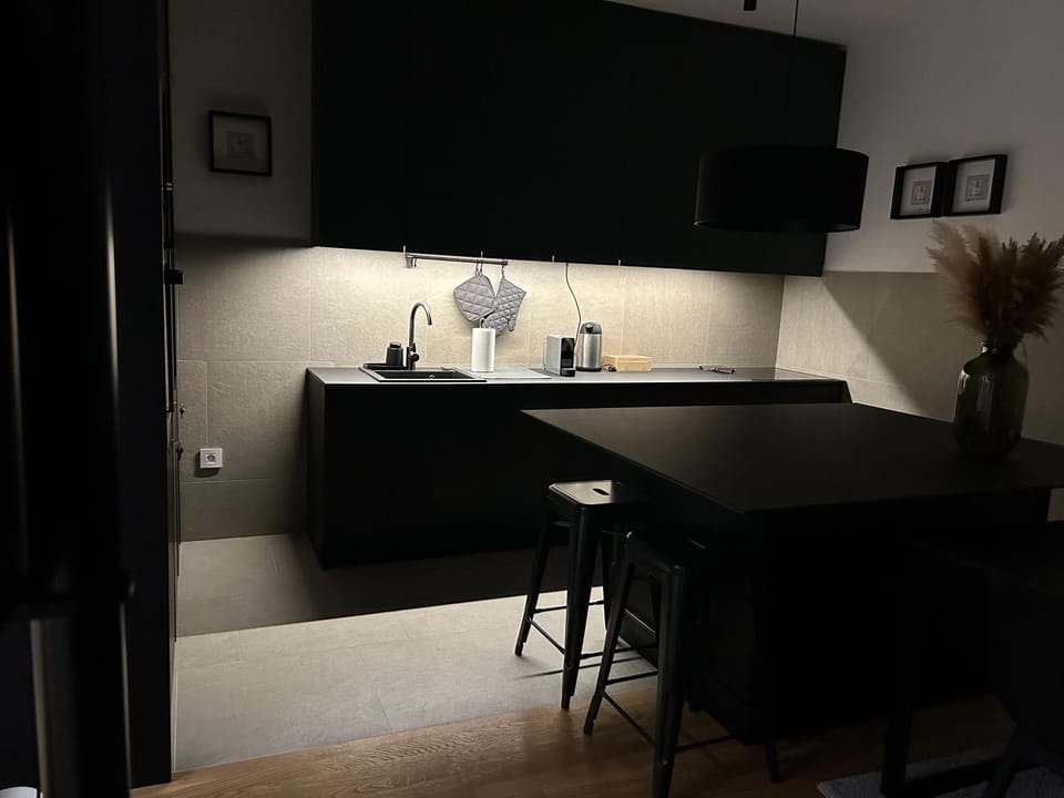 Kitchen or kitchenette, Dining area, stove