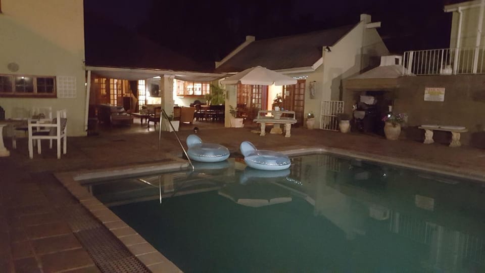 Night, Pool view, Swimming pool