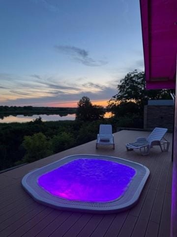 Natural landscape, View (from property/room), Balcony/Terrace, Lake view, Sunset