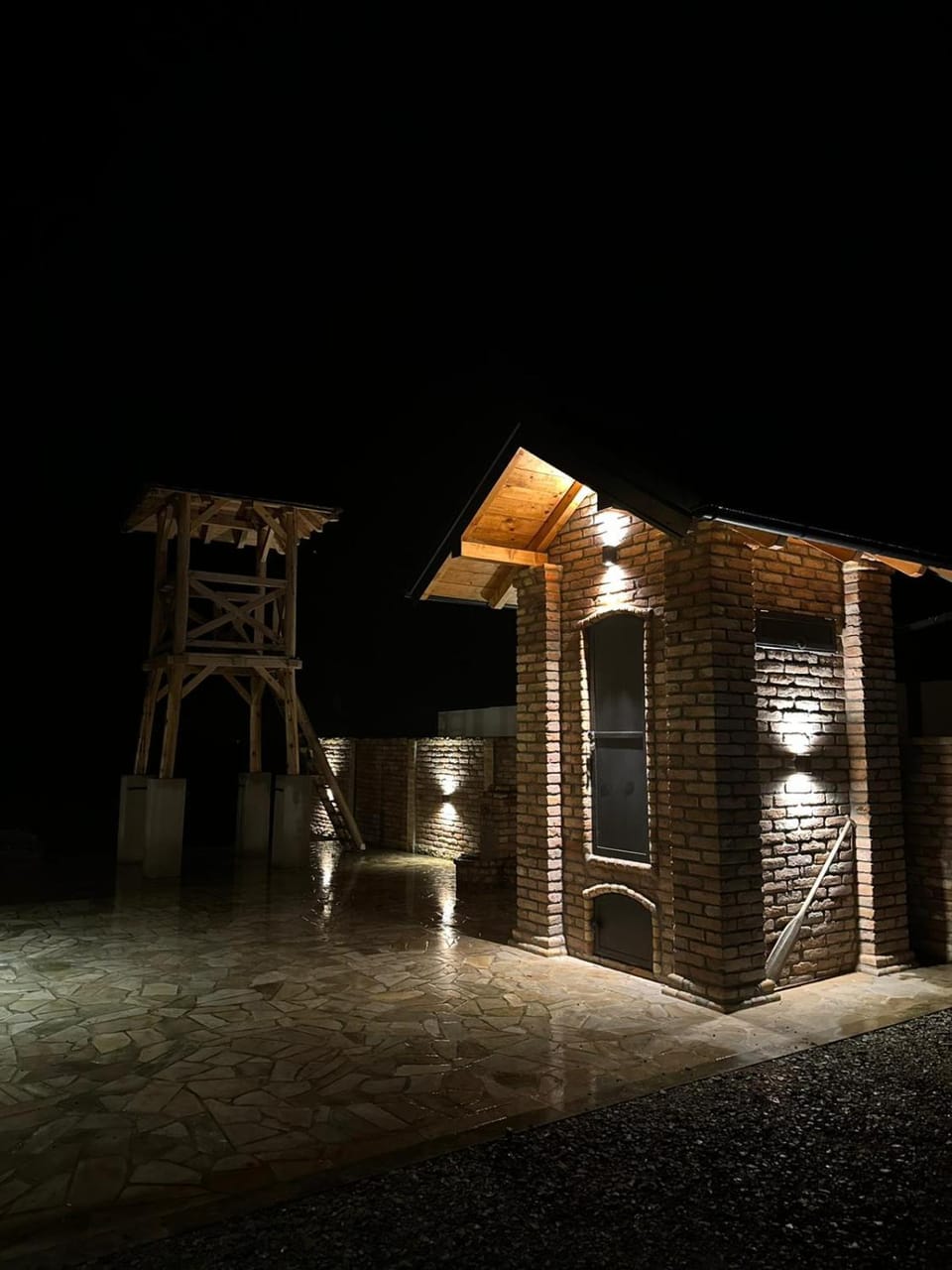 Property building, Night, Landmark view, Inner courtyard view