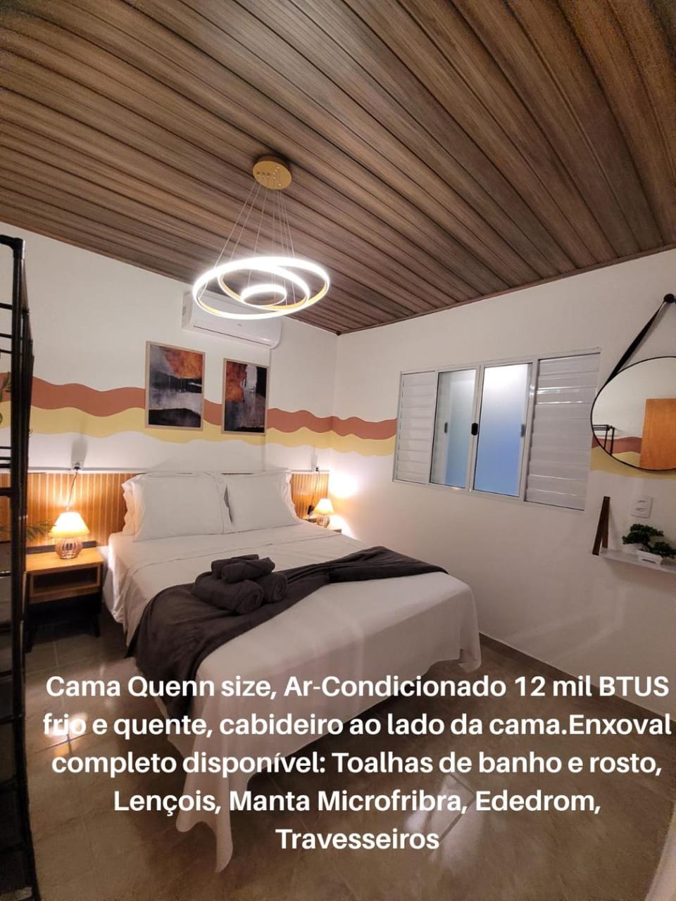 Bed, air conditioner
