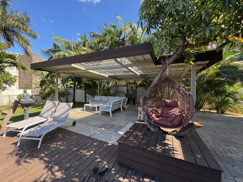 Patio, Garden, Pool view, Swimming pool, sunbed