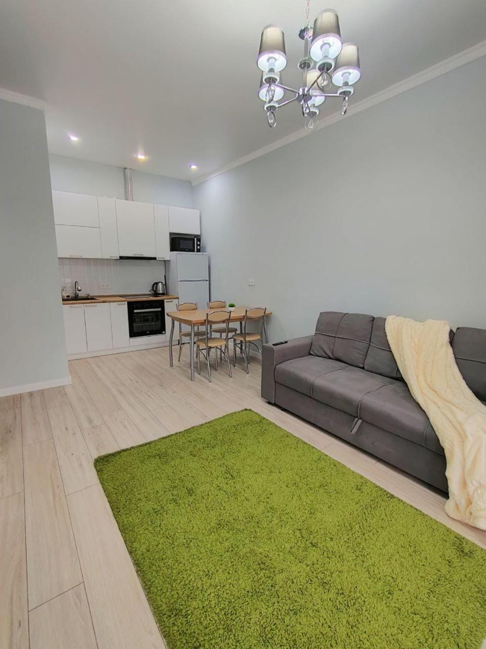 Kitchen or kitchenette, Living room, Seating area, Dining area, oven, stove