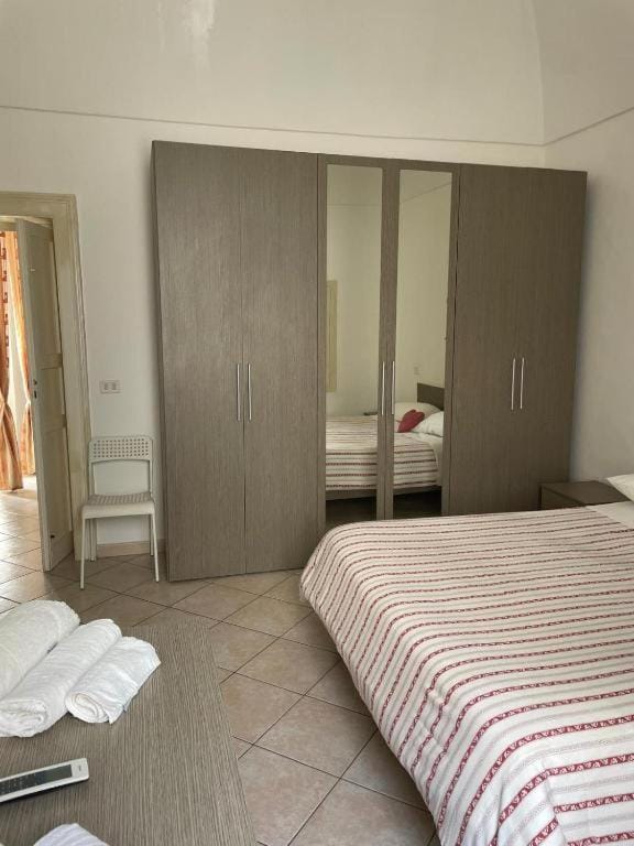 Bed, Photo of the whole room, Bedroom, towels, wardrobe