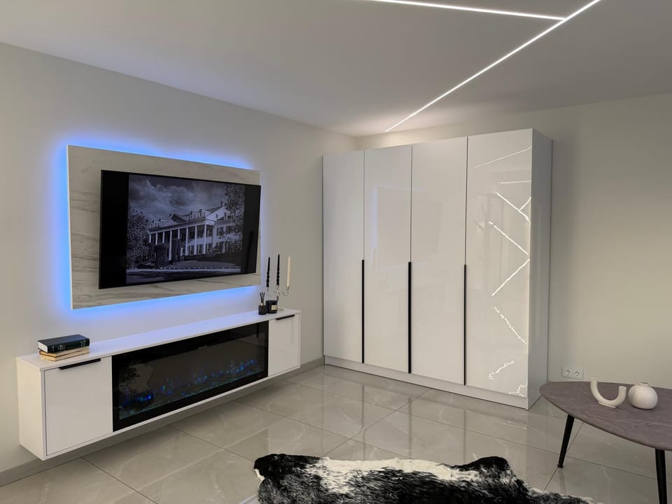 TV and multimedia, Evening entertainment, fireplace, internet, wardrobe