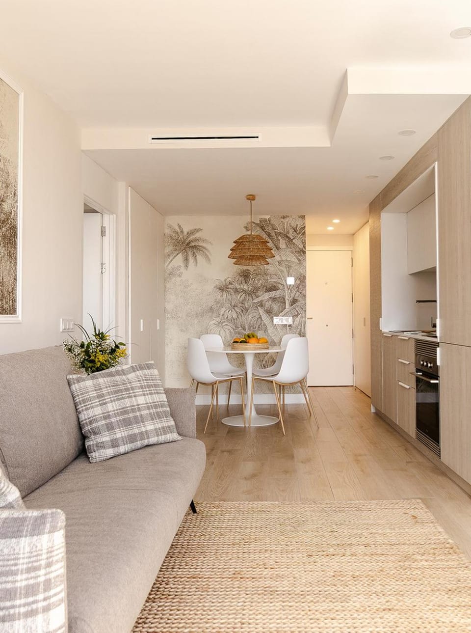 Kitchen or kitchenette, Living room, Dining area