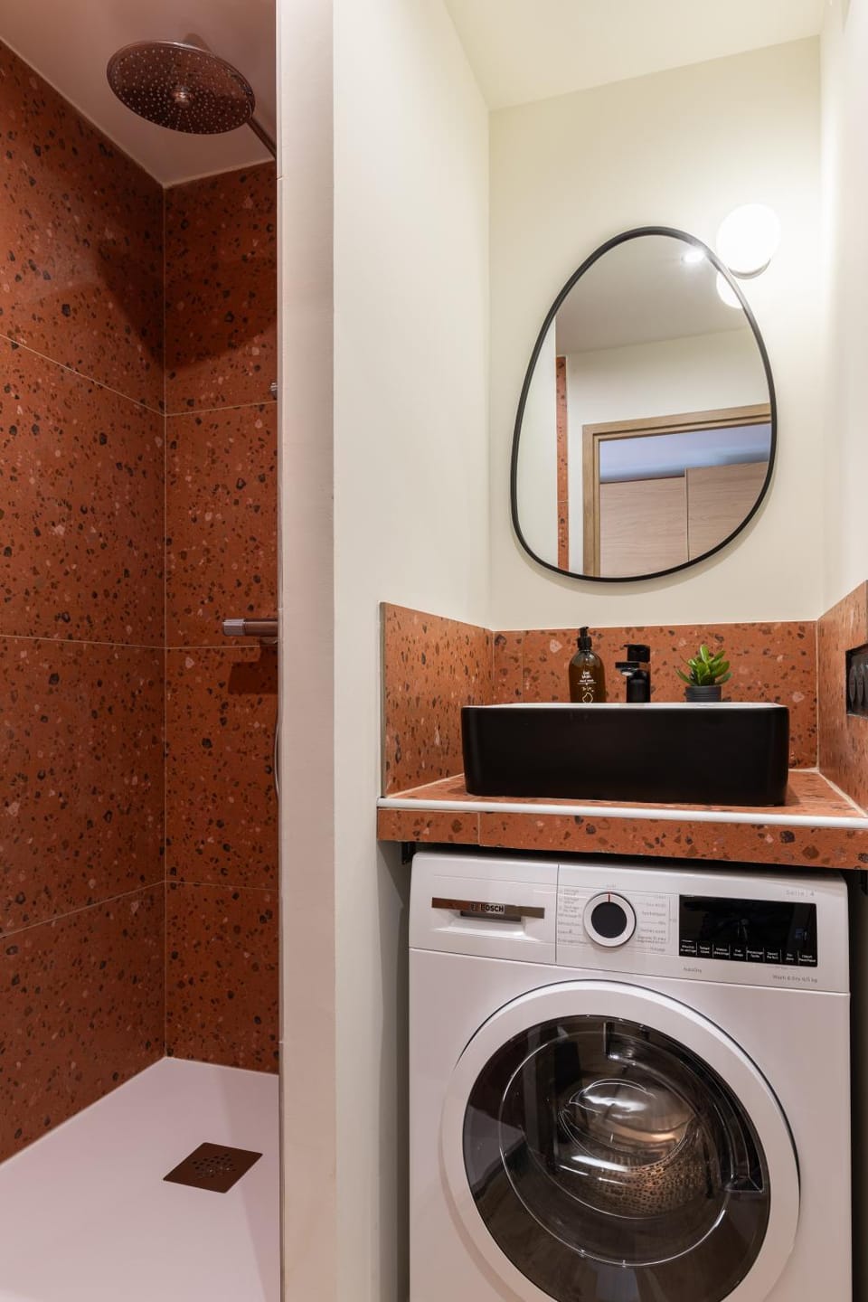 Shower, washing machine, dryer