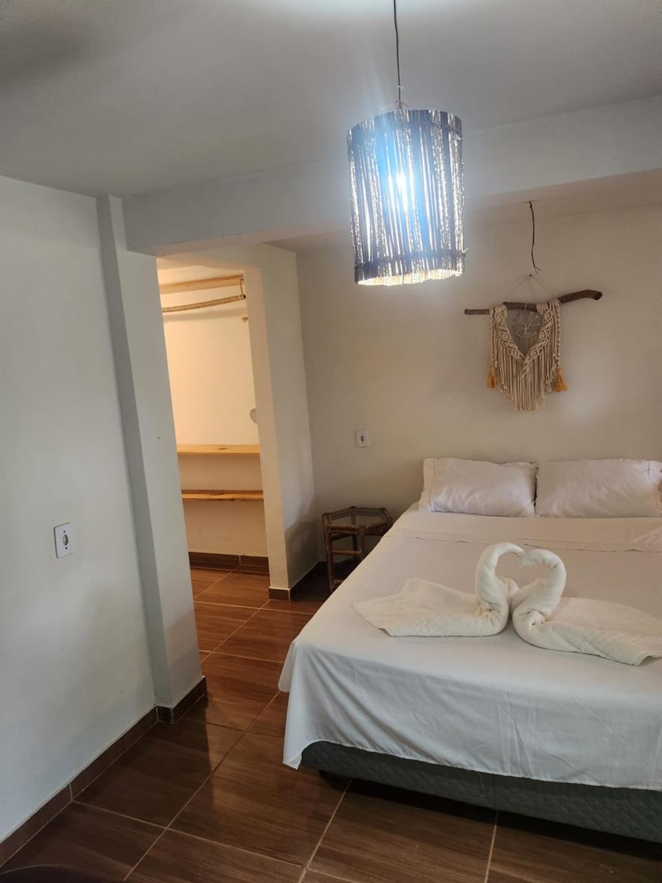 Bed, Bedroom, towels, wardrobe