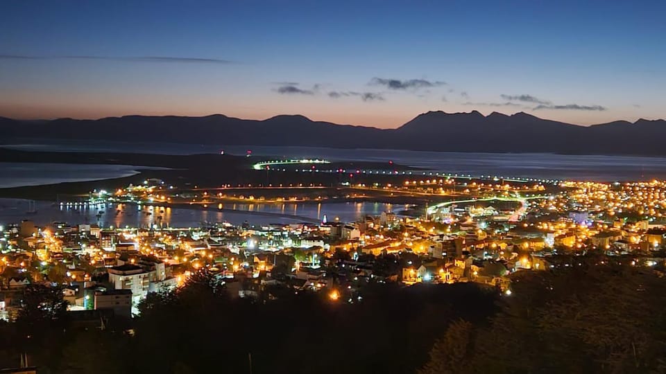 Night, City view, Mountain view