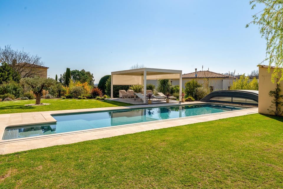Property building, Living room, Swimming pool
