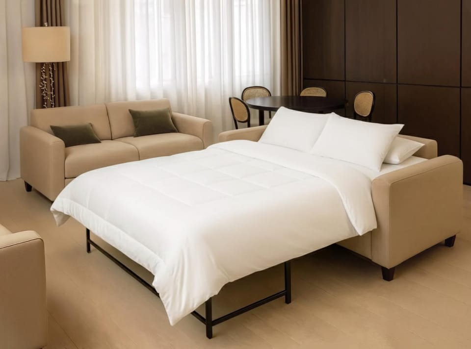 Bed, Living room, Bedroom