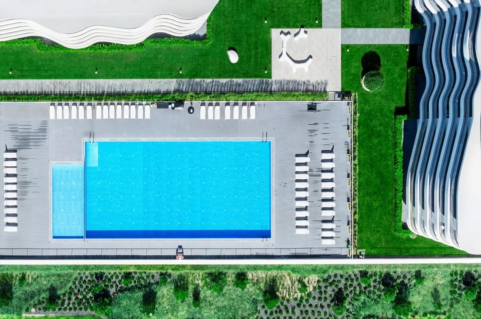 Bird's eye view, Pool view, Swimming pool, sunbed