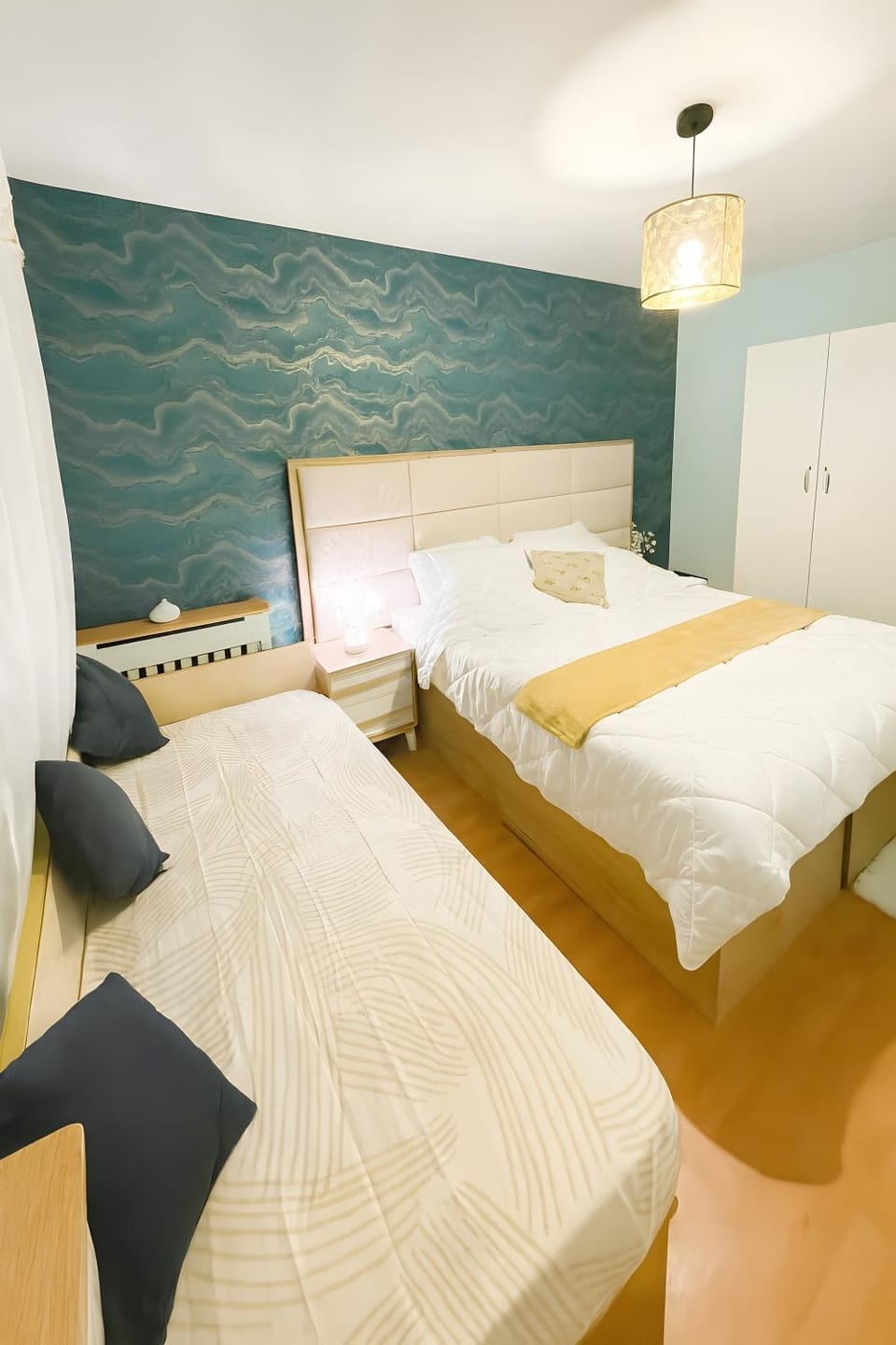 Property building, Living room, Bedroom