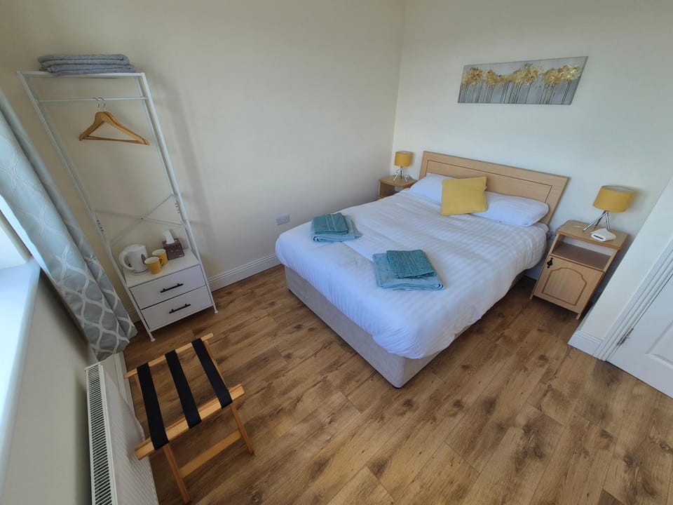 Bed, Photo of the whole room, Bedroom, towels, wardrobe