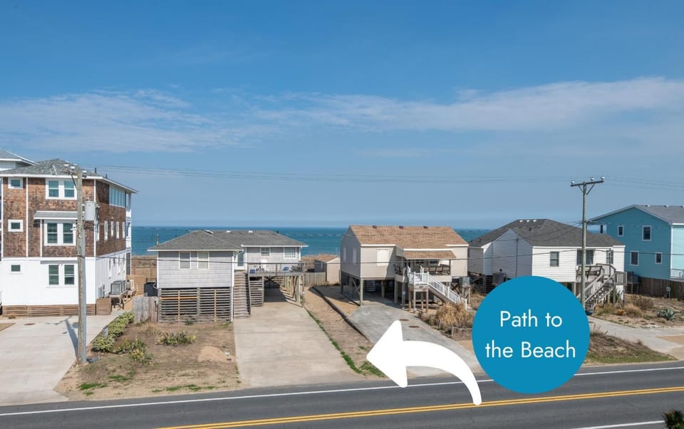 The Watch Tower - KDH MP 6.5, Ocean View, 12 Yds to Beach, Pool, Hot Tub, Tiki Bar, Flex Stays House in Kill Devil Hills