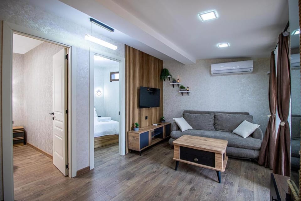 Communal lounge/ TV room, Bed, TV and multimedia, Living room, Photo of the whole room, Seating area, Evening entertainment, Bedroom, wardrobe, air conditioner