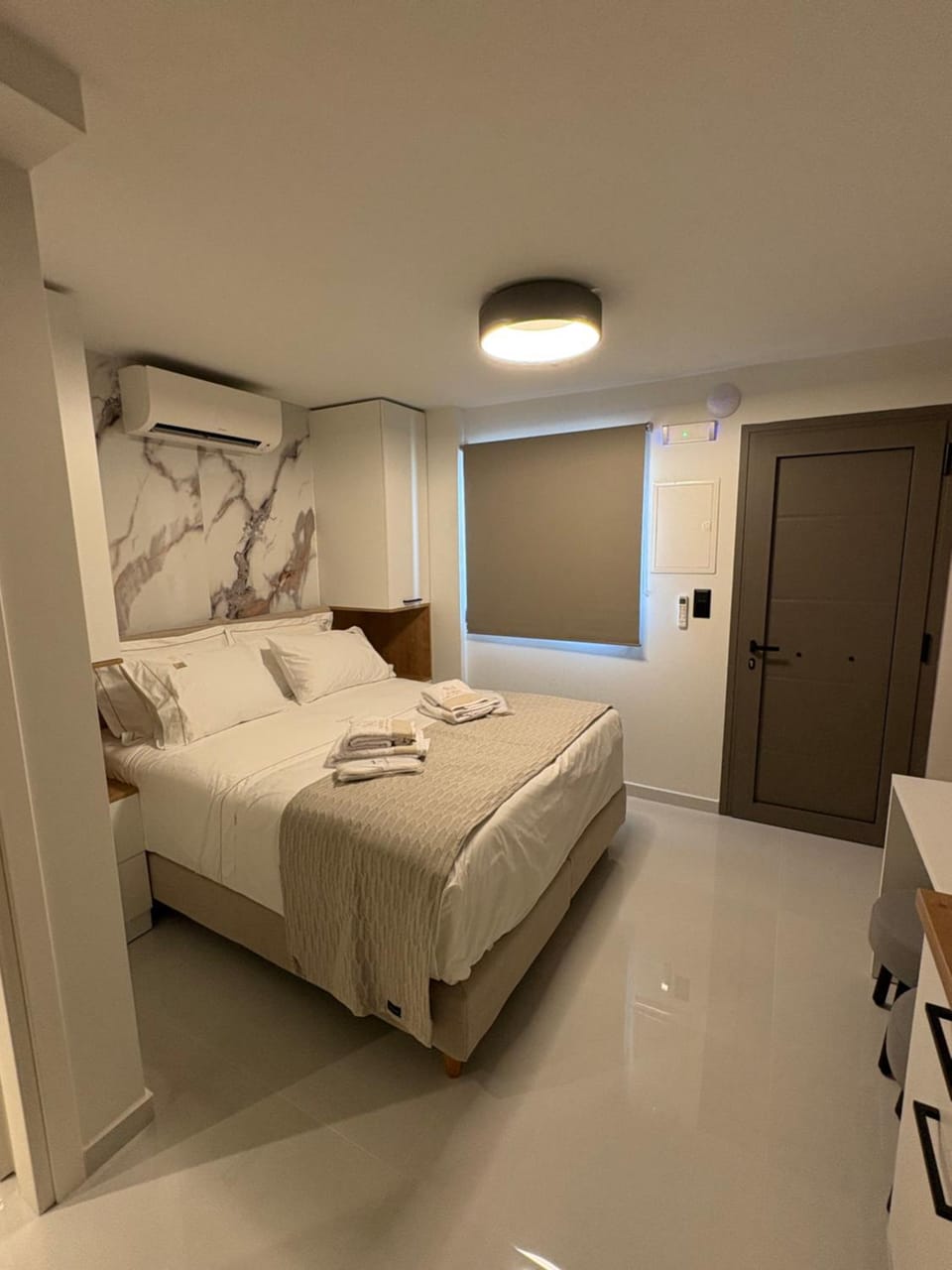 Bed, Photo of the whole room, Bedroom, towels, wardrobe