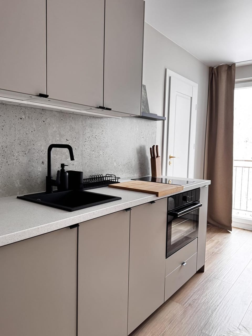 Kitchen or kitchenette, microwave, stove, kitchen