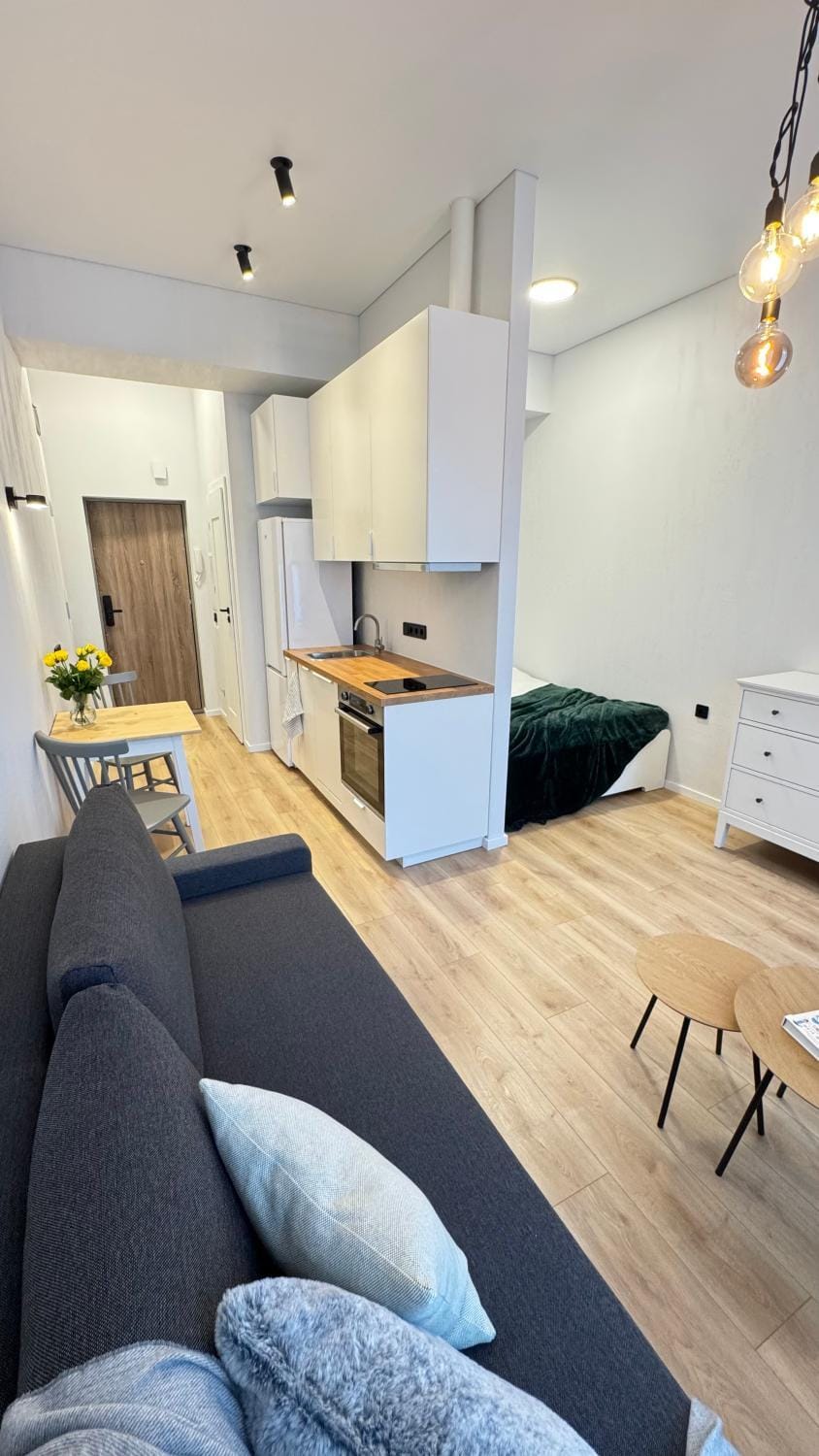 Kitchen or kitchenette, Living room, Seating area
