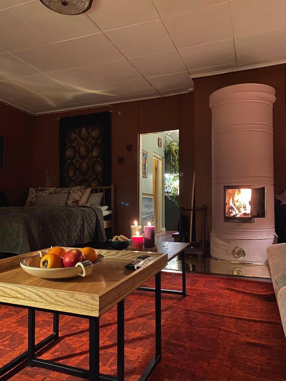 Bed, Living room, Bedroom