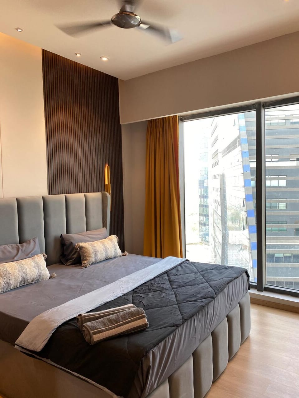 Luxe Studio w Glass Wall By Moonlit Stays Apartment in Noida