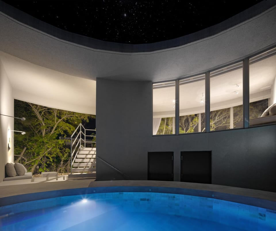 Night, Natural landscape, Pool view