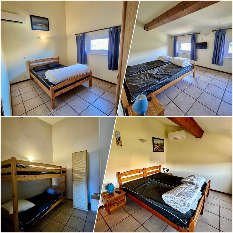 Bed, Bedroom, bunk bed, air conditioner