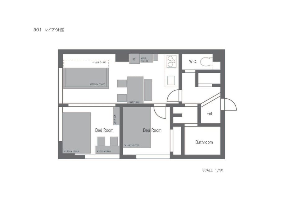 Photo of the whole room, Floor plan