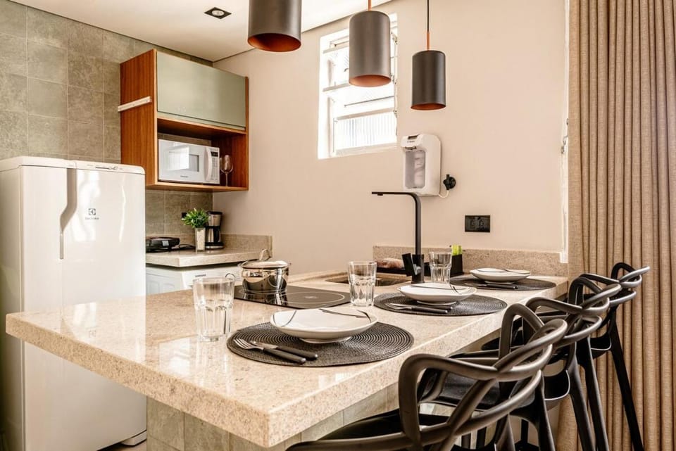 Frente a praia Embaré| Vaga + Ar Cond+ Lava e Seca Apartment in Santos
